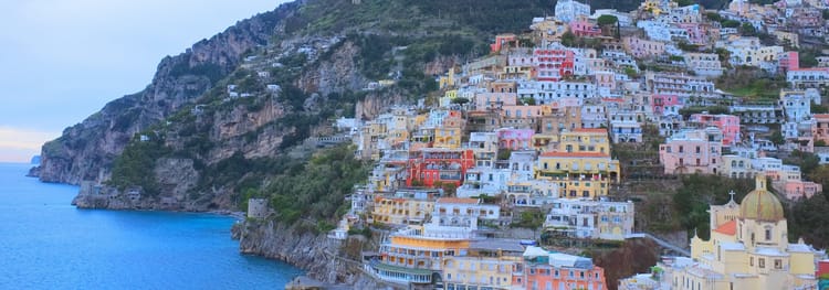 blue waters off the coast of Italy