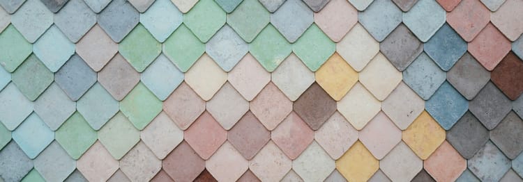 colorful tiles arranged in a pattern