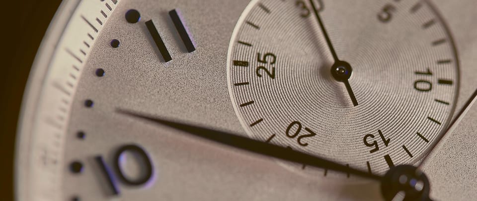 close-up photo of a watch face